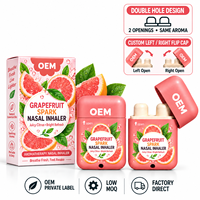 OEM Inhalateur Nasal à l'arôme de Pamplemousse Spark, Coque Corail, Bouchons à Double Ouverture, Stick de Poche Agrumes, Kit d'échantillons de lancement au détail, Vente en gros
