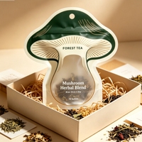 Sachet Doypack personnalisé à forme spéciale, imprimé, finition mate, avec fenêtre et fermeture éclair, pour emballage de tisanes, avec trou de suspension