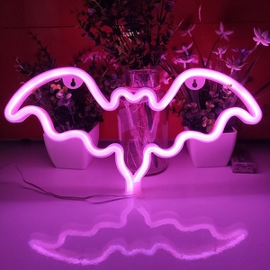 Bâton lumineux LED néon 10 pouces, motif chauve-souris violette, pour Halloween, jouet pour enfants, décoration de fête fantaisie, idéal pour la fête de la Toussaint - Vente chaude - Product Image 1