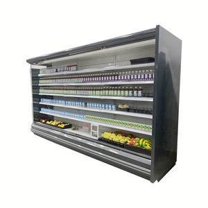 Réfrigérateur vitrine à porte ouverte, refroidisseur de boissons, équipement à rideau d'air avec panneau de finition en verre, équipement de supermarché MCC118-6, porte vitrée D - Product Image 1