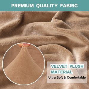 Funda Elástica Lavable de 1 Pieza para Sillón de Sofá, Moderna, de Terciopelo, Poliéster y Spandex, Color Personalizable, Teñido Liso, para 2 Plazas, Apta para Sillones Reclinables - Product Image 3