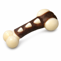 Jouet à mâcher pour chien en forme d'empreinte de patte, en nylon et cuir de vache, jouet à mâcher pour nettoyer les dents des chiens