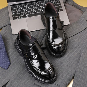 Chaussures décontractées pour hommes, tendance hiver et printemps, semelle souple, noires, à semelle épaisse, respirantes, multi-usages, pour le travail - Product Image 2