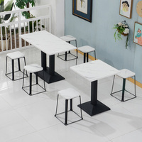Ensemble de chaises de table à manger commerciales personnalisées pour restauration rapide restaurants restauration snack bar thé au lait meubles de restaurant