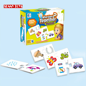 30 Pezzi Puzzle 3D Cartoon per Bambini, Esercizio di Matematica, Abbinamento, Puzzle in Cartone Riciclato per Bambini - Product Image 5