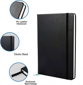 Low Moq Custom Wholesale Promotional A5 Business Classic <b>Journals</b> Notebook Pu Leather Hardcover 100 Sheets for Students - Product Image 3