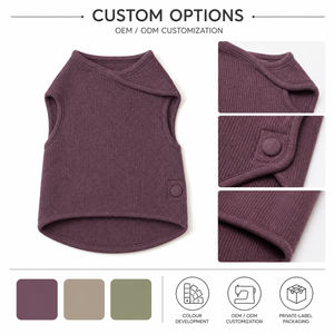 Gilet en polaire pour chien, couleur unie, manteau chaud d'hiver pour petits chiens, style classique et simple, lavable à la main, vêtements pour animaux de compagnie - Product Image 2