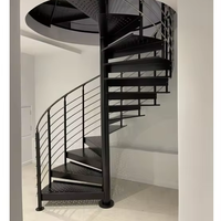 Escalier en colimaçon rond incurvé moderne en arc droit Ace