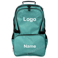 Mochila Casual para Niñas, Color Verde Azulado Brillante, Suave, de Nailon Transpirable, con Logotipo, Personalización con Pedrería, para Equipos de Animación, Estudio de Danza, con Cierre