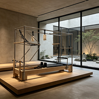 Table de Pilates Professionnelle 3-en-1 en Bois d'Érable : Reformer, Cadillac et Trapèze – Machine Combo Haut de Gamme Portable et Réglable pour Studio