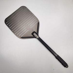 Pala para <span class=keywords><strong>Pizza</strong></span> Profesional de Aluminio de 12 Pulgadas, Perforada, Anodizada, Rectangular, para Horno, con Revestimiento Duro - Product Image 1