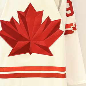 Op maat gemaakte hoogwaardige 2026 heren Canada Nationaal Team stijl ijshockeytrui volledig geborduurd vocht afvoerend polyester uniform - Product Image 4