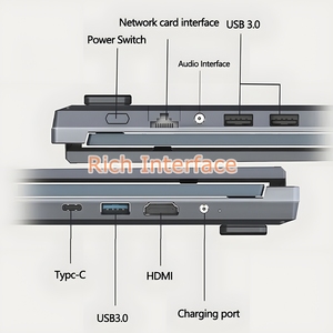 2024 all'ingrosso 16 ''+ 16 pollici Business doppio schermo computer portatile Core I7 <span class=keywords><strong>I5</strong></span> 16GB/32GB/64GB RAM 4TB SSD Touch doppio schermo <span class=keywords><strong>Laptop</strong></span> PC - Product Image 4
