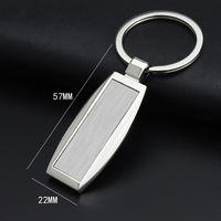 Porte-clés en métal personnalisés avec logo sur mesure en acier inoxydable de différentes formes pour cadeau promotionnel, design personnalisé, vierges
