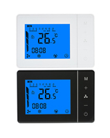 Piezas de HVAC, controlador de temperatura de bobina de ventilador de hotel, termostato dividido FCU, habitación digital con termostato de CA wifi