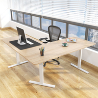Bureau debout électrique ergonomique en forme de L à trois moteurs, blanc, avec cadre réglable en hauteur pour bureau intelligent