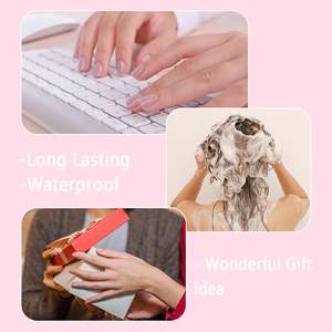 24 pièces/ensemble de <span class=keywords><strong>faux</strong></span> <span class=keywords><strong>ongles</strong></span> à presser avec adhésif puissant, autocollants transparents en gelée pour nail art, application et retrait faciles - Product Image 5