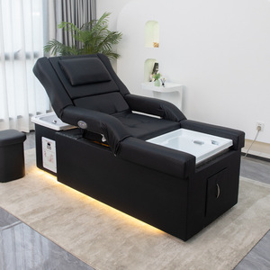 Mobilier de salon de beauté moderne : Lit de lavage électrique japonais pour spa capillaire, bassin de thérapie capillaire, lit de massage thaïlandais avec pédicure - Product Image 5
