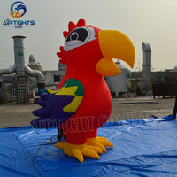 Ballon de sol gonflable perroquet géant coloré personnalisé de 3M High pour la décoration d'événements
