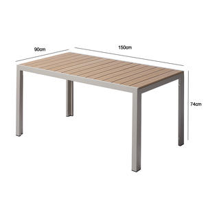 Muebles de exterior para comedor, mesa de patio de madera plástica - Product Image 1