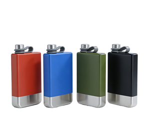 Vente chaude : Gourde à whisky portable en acier inoxydable <span class=keywords><strong>de</strong></span> 9 oz, flacon d'alcool <span class=keywords><strong>de</strong></span> poche pour le camping, cadeau, vente en gros OEM USA - Product Image 1
