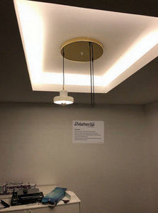Plaque de <span class=keywords><strong>plafond</strong></span> circulaire, base de <span class=keywords><strong>plafond</strong></span> rectangulaire en fer, luminaire LED à 3 têtes, blanc chaud, commande par bouton - Product Image 4