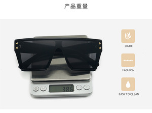 Occhiali da Sole Classici con Montatura Quadrata, Vendita all'Ingrosso, Protezione UV400 per Ragazze, Montatura Grande per Uomo e Donna - Product Image 6