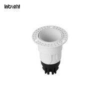 Downlight LED COB encastré moderne 3-7W 10W en aluminium sans cadre pour variateur d'intensité IP65 avec CRI90 et angle de faisceau de 15-38°