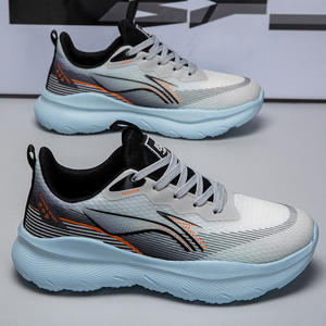 แพลตฟอร์มของผู้ชายผ้าไมโครไฟเบอร์ระบายอากาศน้ำหนักเบากันลื่นมีเชือกผูกสำหรับรองเท้าวิ่งความเร็วสูงแบบสปอร์ต - Product Image 3