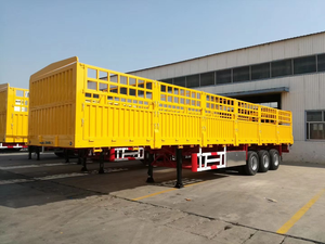 Semirremolque de Acero Amarillo con 4 Ejes, Paredes Laterales Desmontables de 9.5x2.5x3.5m, Capacidad de Carga de 5001-10000kg para Transporte de Ganado - Product Image 6