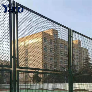 Valla de patio de recreo de 2m de altura 50X50mm Malla de alambre de diamante Valla de campo <span class=keywords><strong>verde</strong></span> Valla de enlace de cadena - Product Image 2