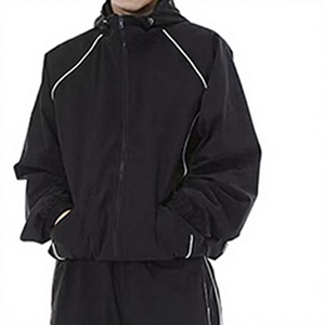 Wholesale Men Custom Logo Windbreaker Tracksuit Set Hooded Stand Collar <b>Jacket</b> & Jogger Pants Waterproof Quick Dry Sweatsuit - Product Image 2