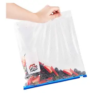 Zipper All Purpose Bags Resealable Slider Secure Zip Tight Seal BPA Free Plastic Food Storage Bags