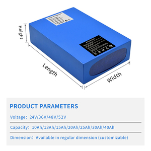 Batterie au lithium-ion 18650 personnalisable 24V 36V 48V 52V 10Ah 13Ah 15Ah 20Ah 25Ah 30Ah 35Ah 40Ah pour vélo électrique et trottinette NLK-YW4825 - Product Image 1