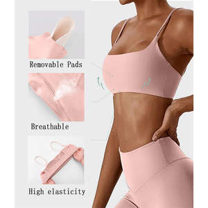 Wholesale High Impact Women Workout Yoga <b>Bra</b> U Neck Soft Compression Lightweight Custom Sports <b>Bra</b> Top - Product Image 1