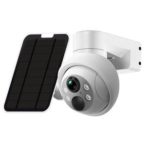 Ngoài trời 4G không dây ống kính kép Camera an ninh 4MP năng lượng mặt trời Powered an ninh nhà hệ thống báo động Dome CMOS đám mây 1 năm UBOX ứng dụng - Product Image 1