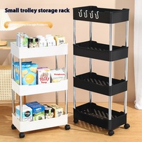 Support de rangement en plastique multicouche Chariot sur pied pour salle de bain toilette salon cuisine Gap Storage