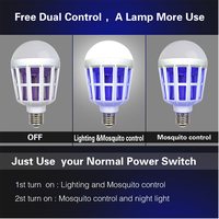 Lámpara Antimosquitos LED, Exterminador Electrónico de Insectos y Moscas, Guirnalda de Luces LED