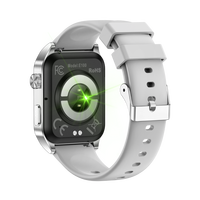 Reloj Inteligente ECG E100 Cuadrado de 1.85 Pulgadas para Android IOS, Resistente al Agua IP68, Recordatorio de Sedentarismo, Monitor de Salud SpO2, para Hombres, Mujeres y Parejas
