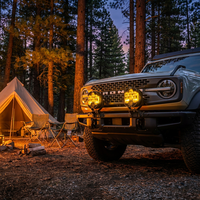 Soporte de Montaje para Barra de Luces Delantera JK Heavy Duty Al Mg para Ford Bronco 2021-2024 4x4 Todoterreno, Soporte para Faros LED, Protector de Parrilla