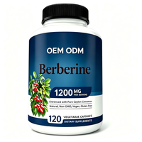 Capsules de Berbérine HCl 1200mg enrichies en cannelle de Ceylan pure pour soutenir la santé immunitaire, végétaliennes, personnalisation OEM disponible