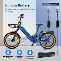 Vélo électrique Mario City Bike 250W avec moteur arrière, batterie lithium 15AH intégrée, cadre bas, suspension intégrale