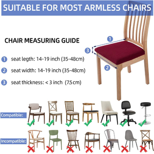 Coprisedia Elasticizzato Jacquard Lavabile Protezione <span class=keywords><strong>per</strong></span> Seduta Imbottita Rimovibile Universale <span class=keywords><strong>per</strong></span> Sala da Pranzo - Product Image 4