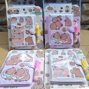 Kawaii Capybara 만화 PU 커버 미니 느슨한 잎 저널 노트북 일기 일정 메모장 학교 문구 어린이 문구 선물 - Product Image 4