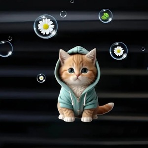 Accesorios para el Interior del Automóvil, Regalo de Navidad, Decoración Encantadora, Mini Perfume Árabe, Girasol, Sudadera con Capucha para Perro, Ambientador para Automóvil con Forma de Gato - Product Image 2