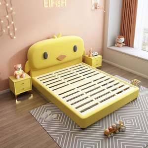 Lit pour enfants 1.5m lit simple design poulet dessin animé minimaliste moderne pour garçons filles étudiants - Product Image 3