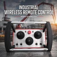 Télécommande radio industrielle sans fil 6 canaux pour grue hydraulique rouge, commande proportionnelle pour engins lourds