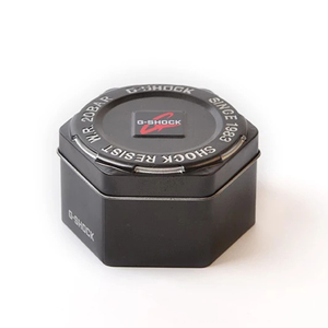 Approvisionnement d'usine Noir Hexagone Fossiles <span class=keywords><strong>Montre</strong></span> Boîte En Fer Blanc Avec Couvercle - Product Image 3