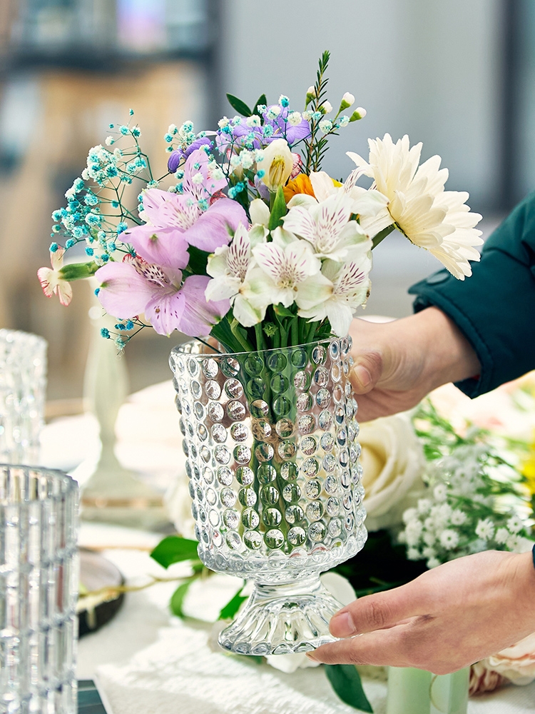 Factory Produced Wholesale Glass Flower Vase for Home Decor