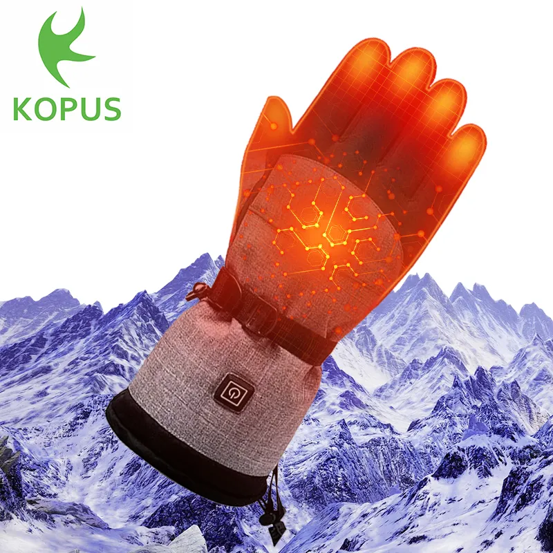 KOPUS उच्च गुणवत्ता वाले स्लिप विंडप्रूफ शीतकालीन हीटिंग दस्ताने हाथ गर्म गियर थर्मल बैटरी गर्म साइक्लिंग दस्ताने